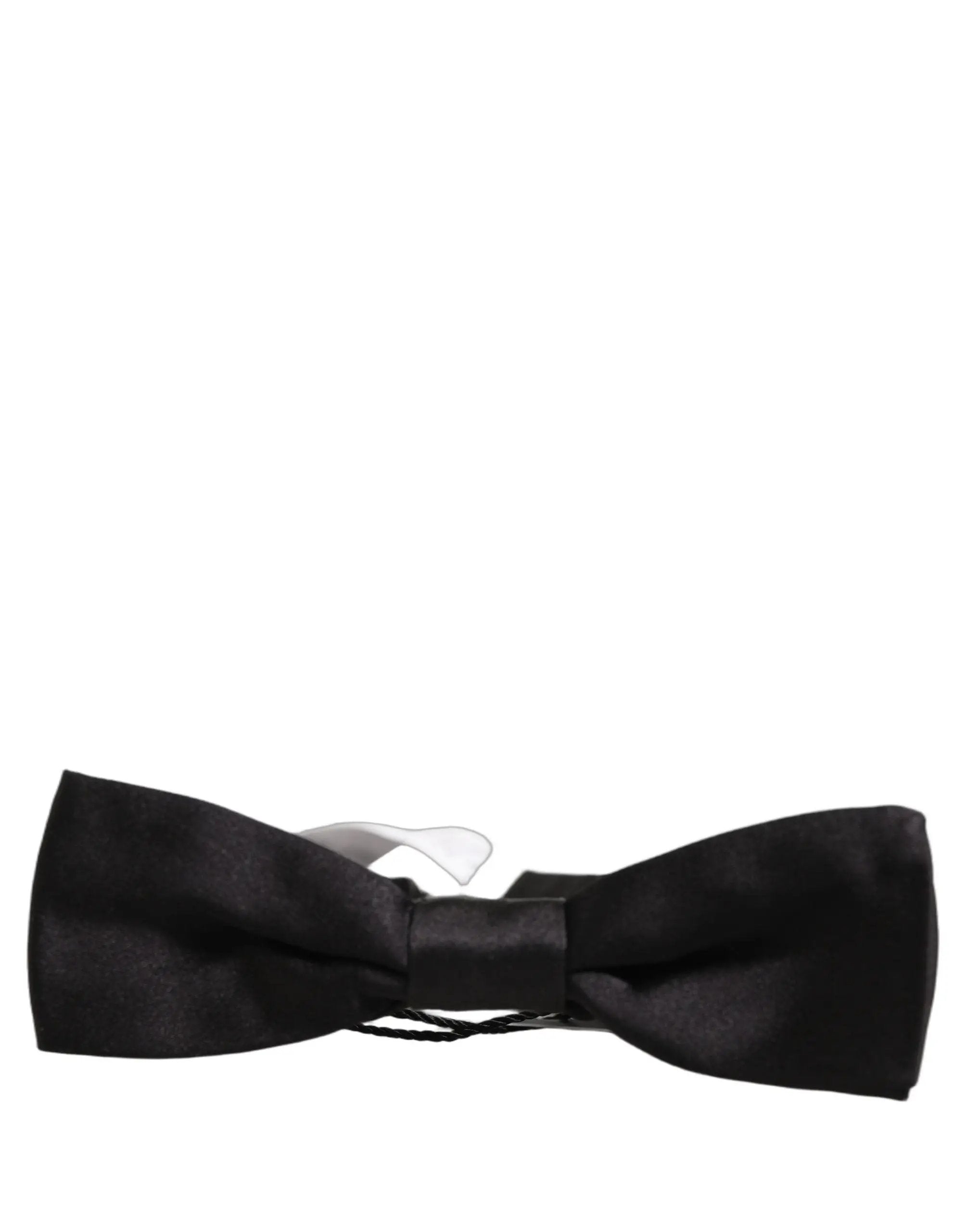 Dolce & Gabbana Men Black 100% Silk Adjustable Neck Papillon Bow Tie