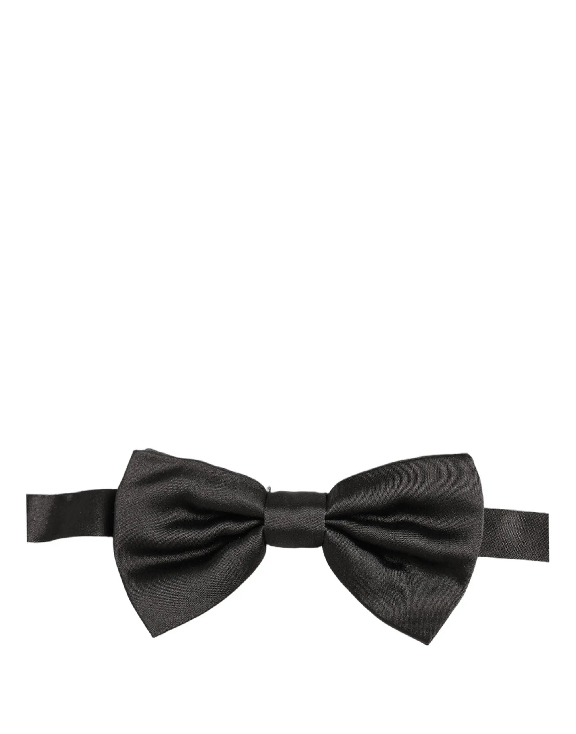 Nœud Papillon Dolce & Gabbana Noir 100% Soie Ajustable pour Homme