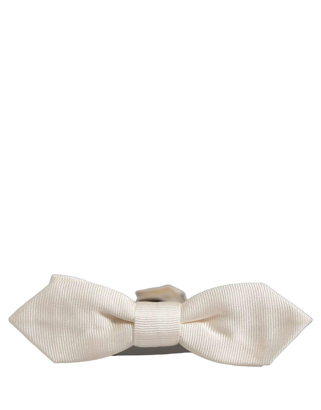 Dolce & Gabbana Men White 100% Silk Adjustable Neck Papillon Bow Tie