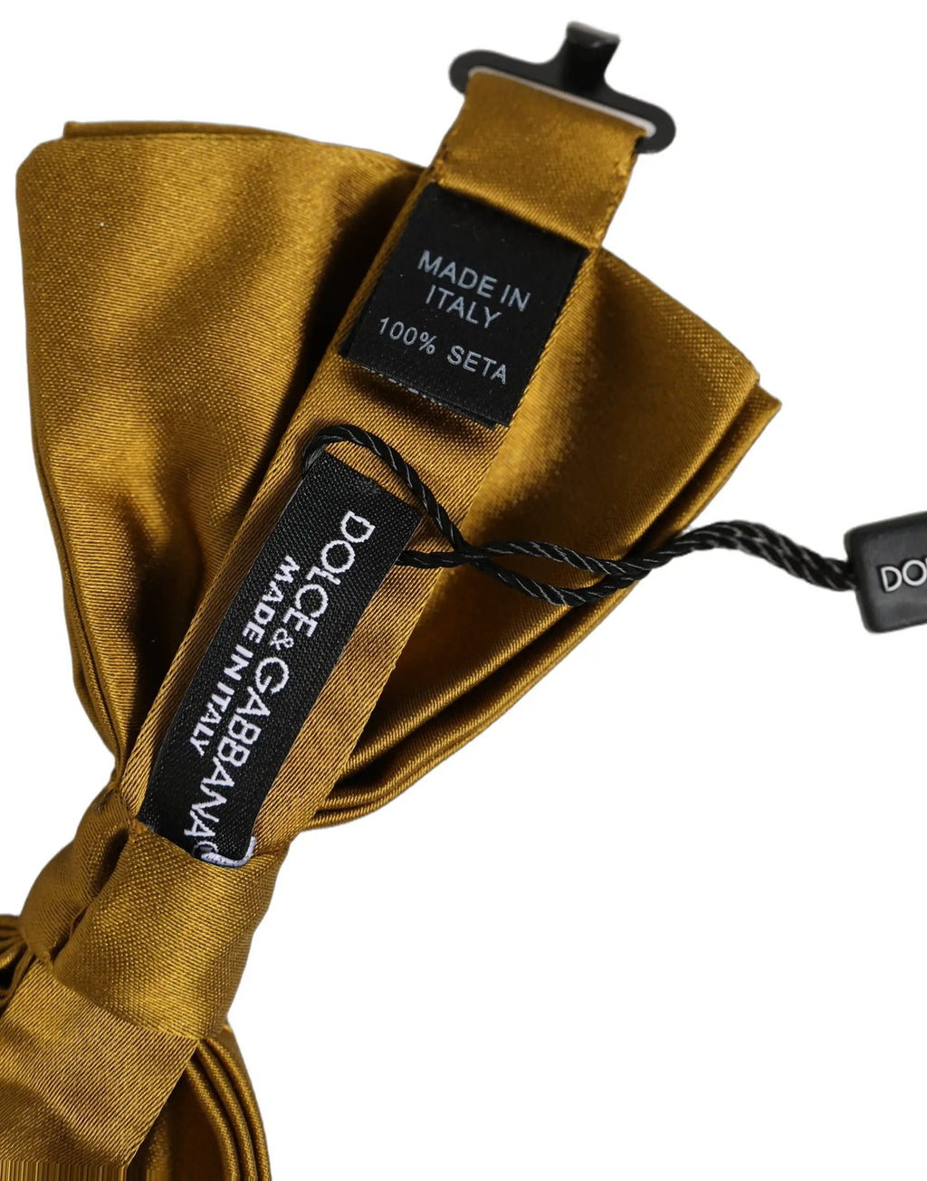 Nœud papillon réglable en soie 100 % moutarde Dolce & Gabbana pour homme