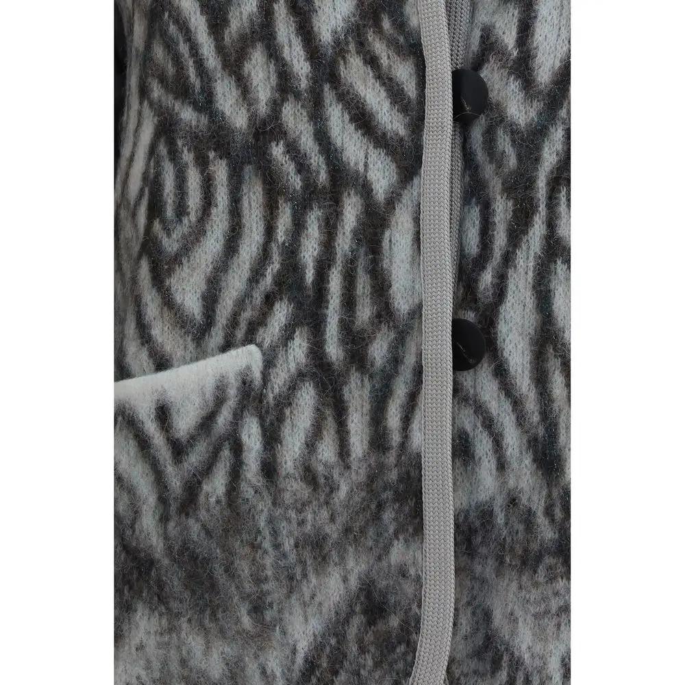 Forte_Forte Gray Alpaca Vicugna Pacos Cardigan