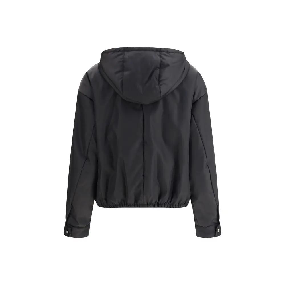 Prada Black Recycled Polyamide Shell Jacket