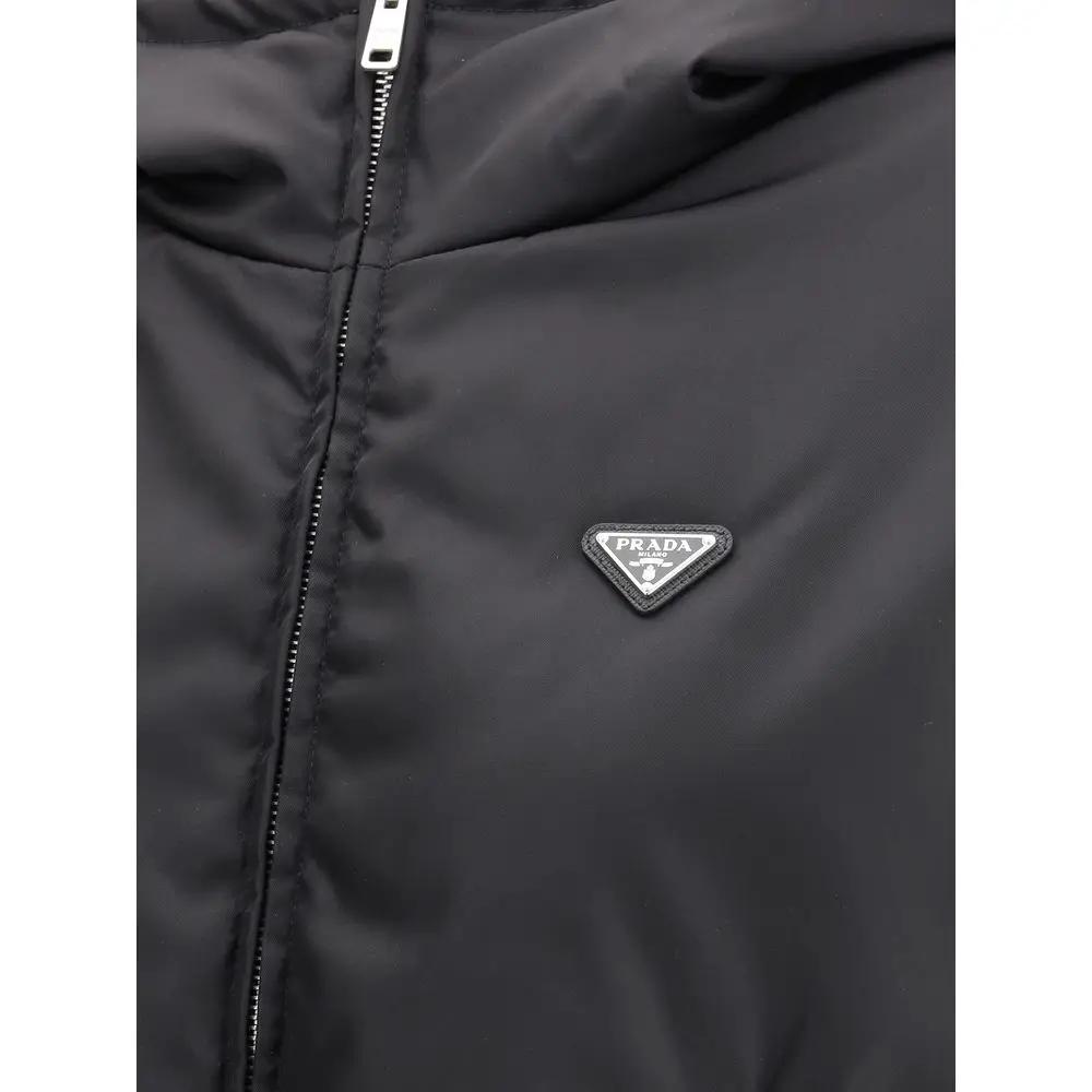 Prada Black Recycled Polyamide Shell Jacket