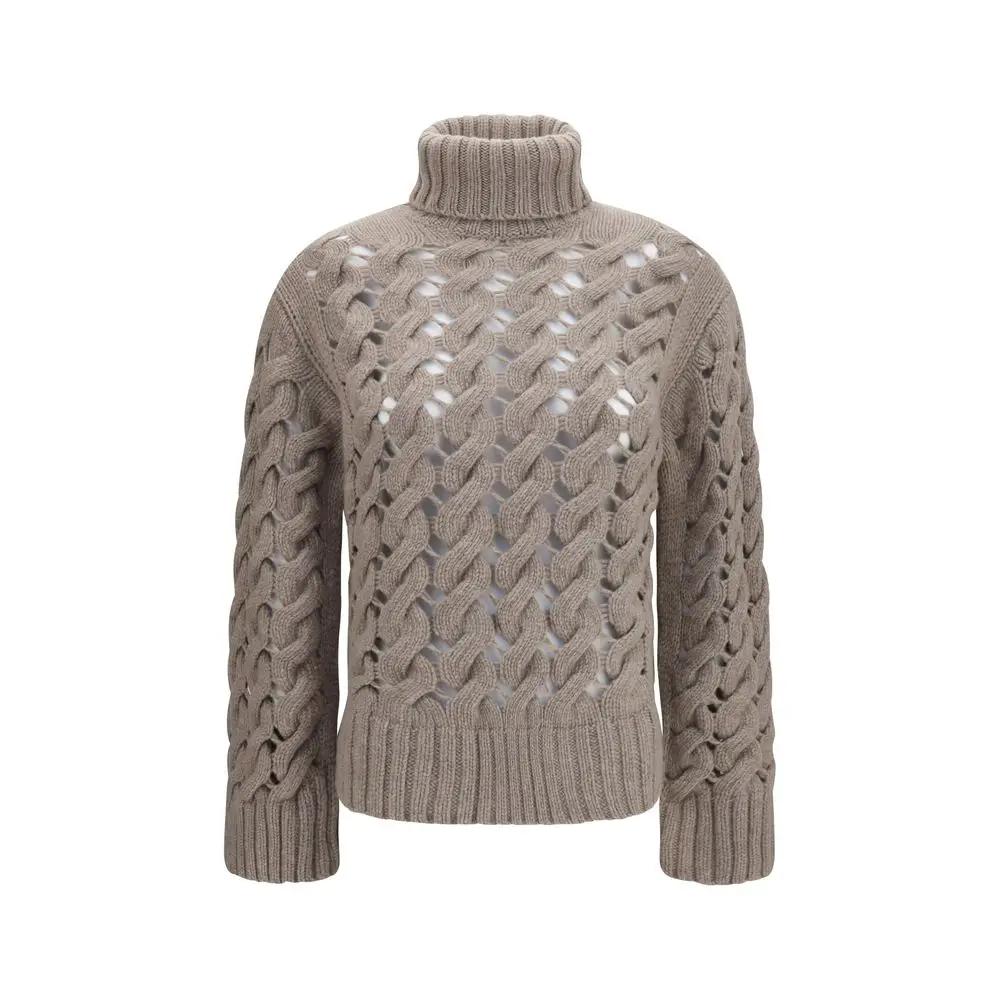 P.A.R.O.S.H. Beige Wool Oves Aries Turtleneck