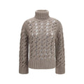 P.A.R.O.S.H. Beige Wool Oves Aries Turtleneck