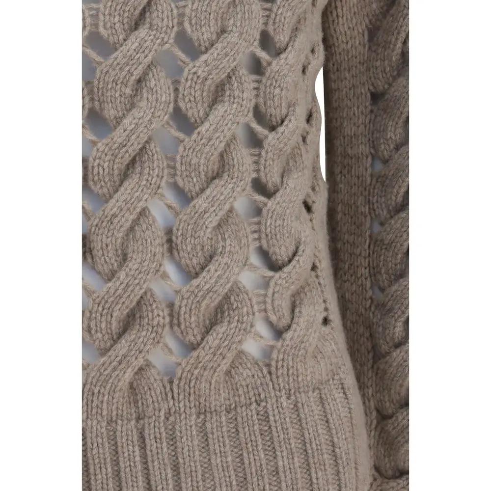 P.A.R.O.S.H. Beige Wool Oves Aries Turtleneck