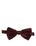 Nœud Papillon Réglable Dolce & Gabbana Homme en Soie Paisley Bordeaux