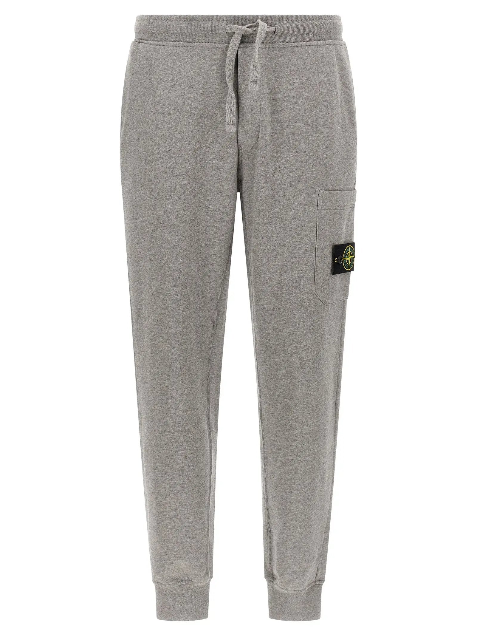 Stone Island Gray Cotton Joggers (Workout Pants)