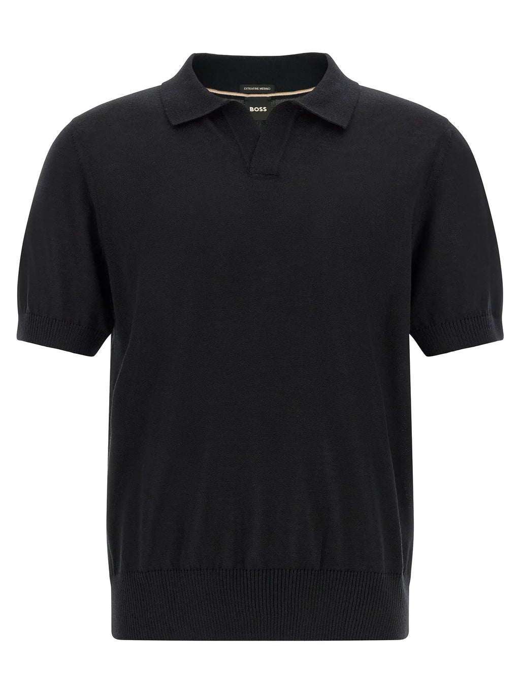 Hugo Boss Black Virgin Wool Polo Shirt