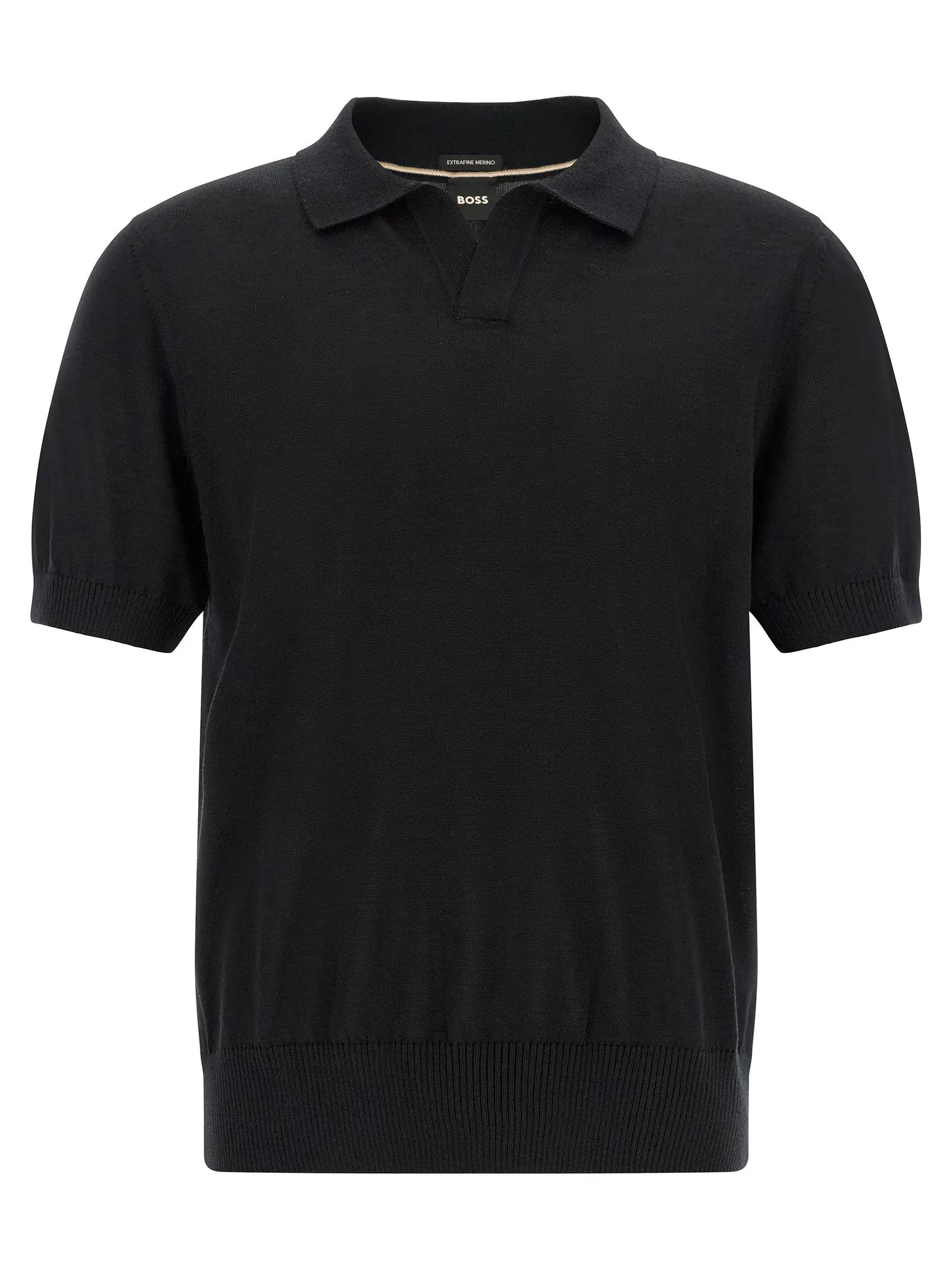 Hugo Boss Black Virgin Wool Polo Shirt
