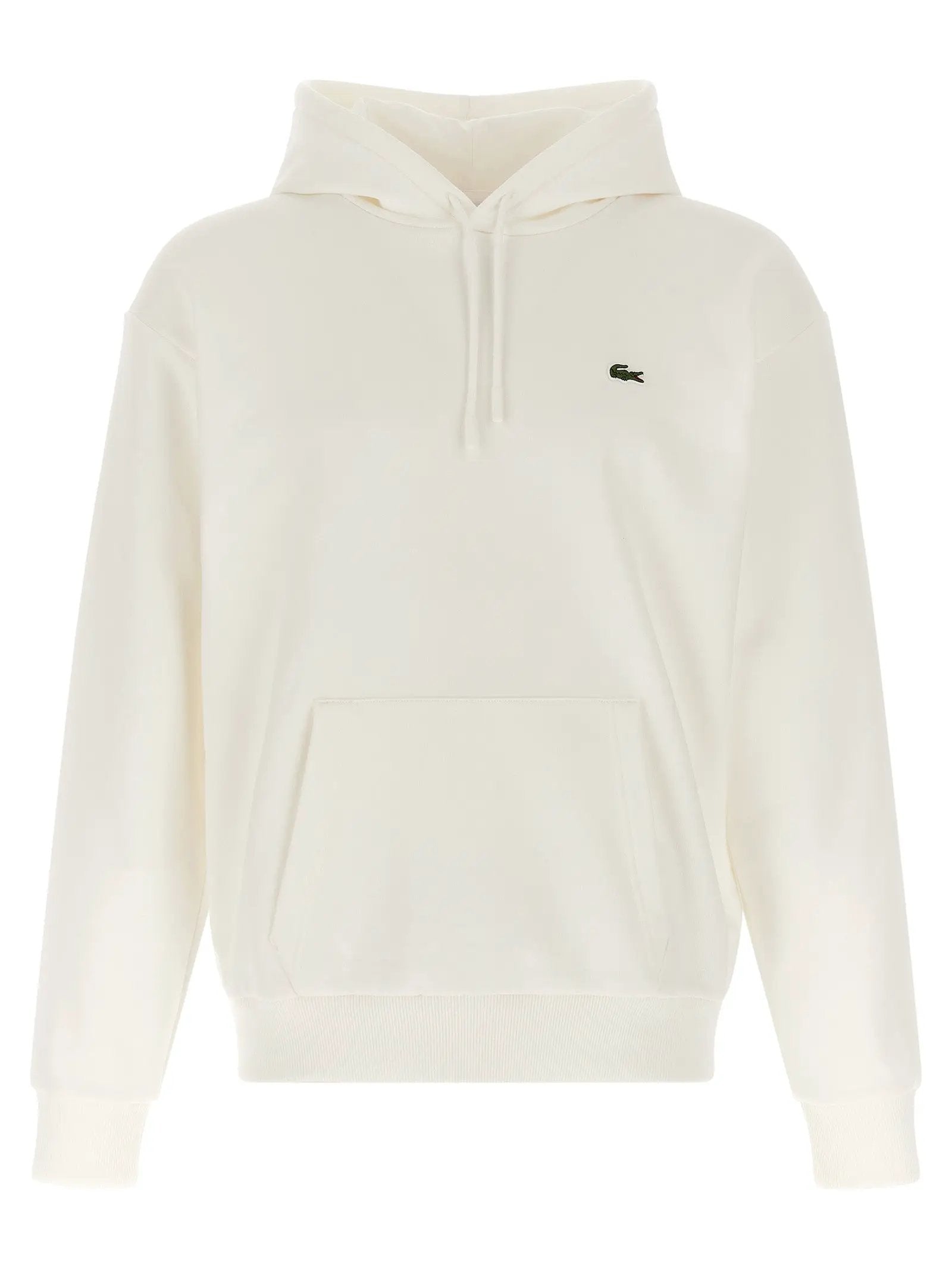 Lacoste White Cotton Sweatshirt