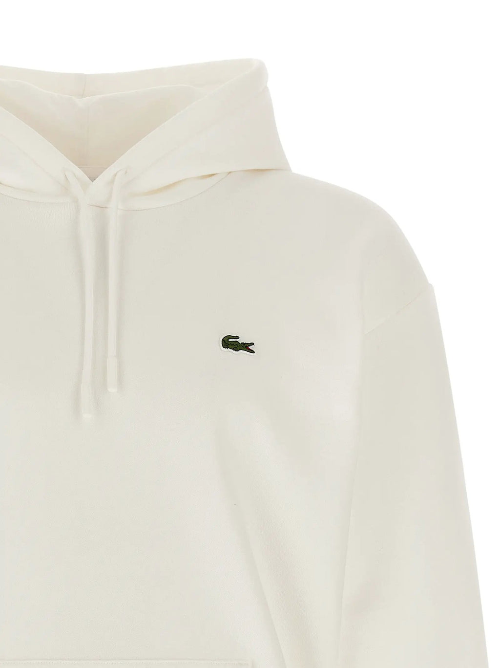 Lacoste White Cotton Sweatshirt