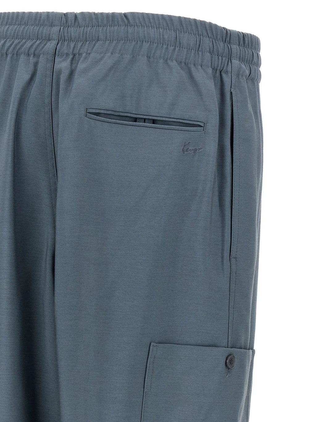 Kenzo Gray Wool Cargo Pants