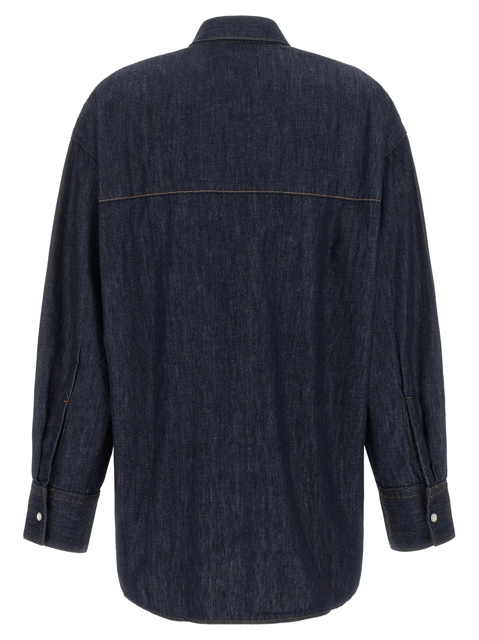 Khaite Blue Cotton Blouse