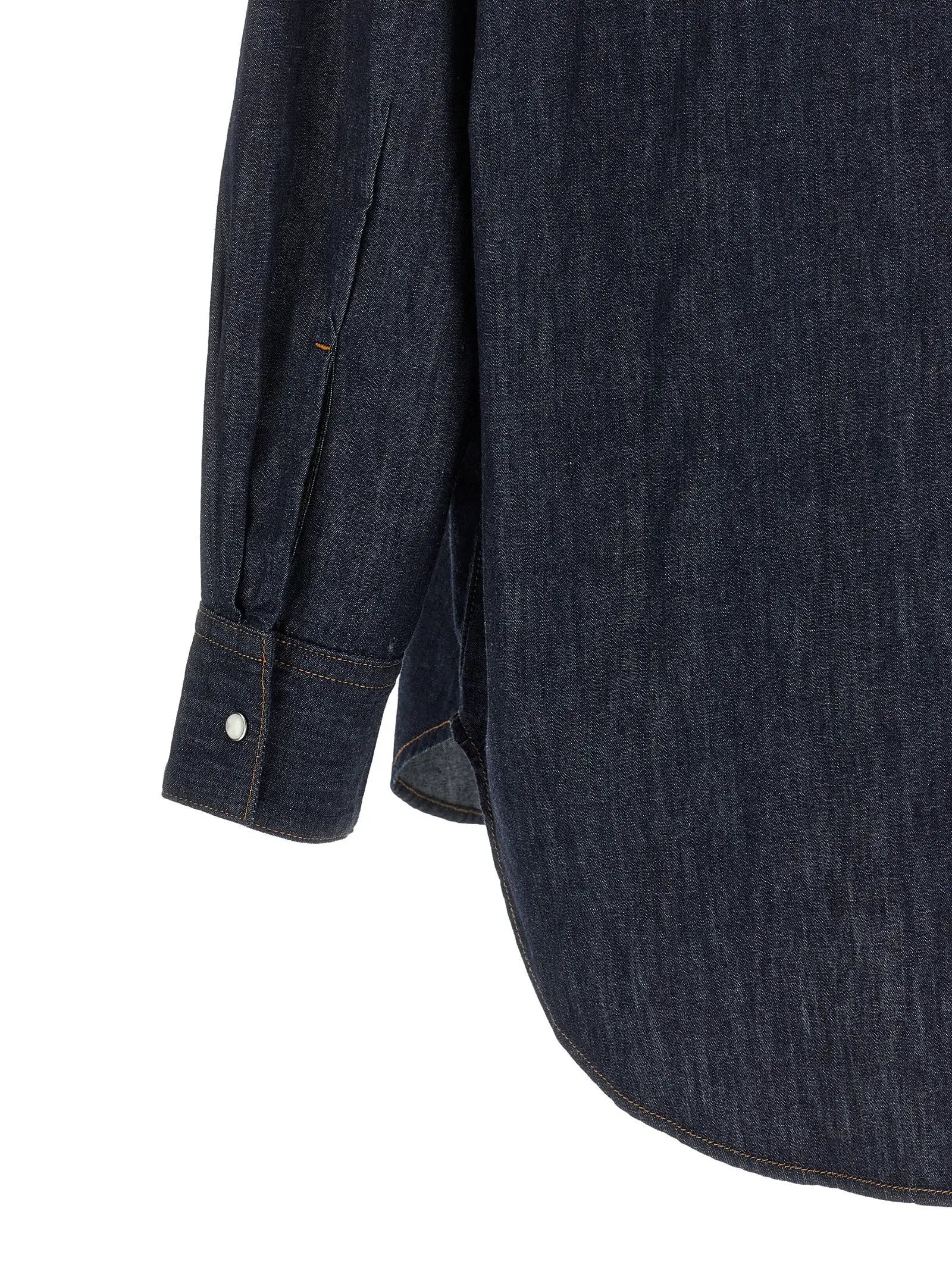 Khaite Blue Cotton Blouse