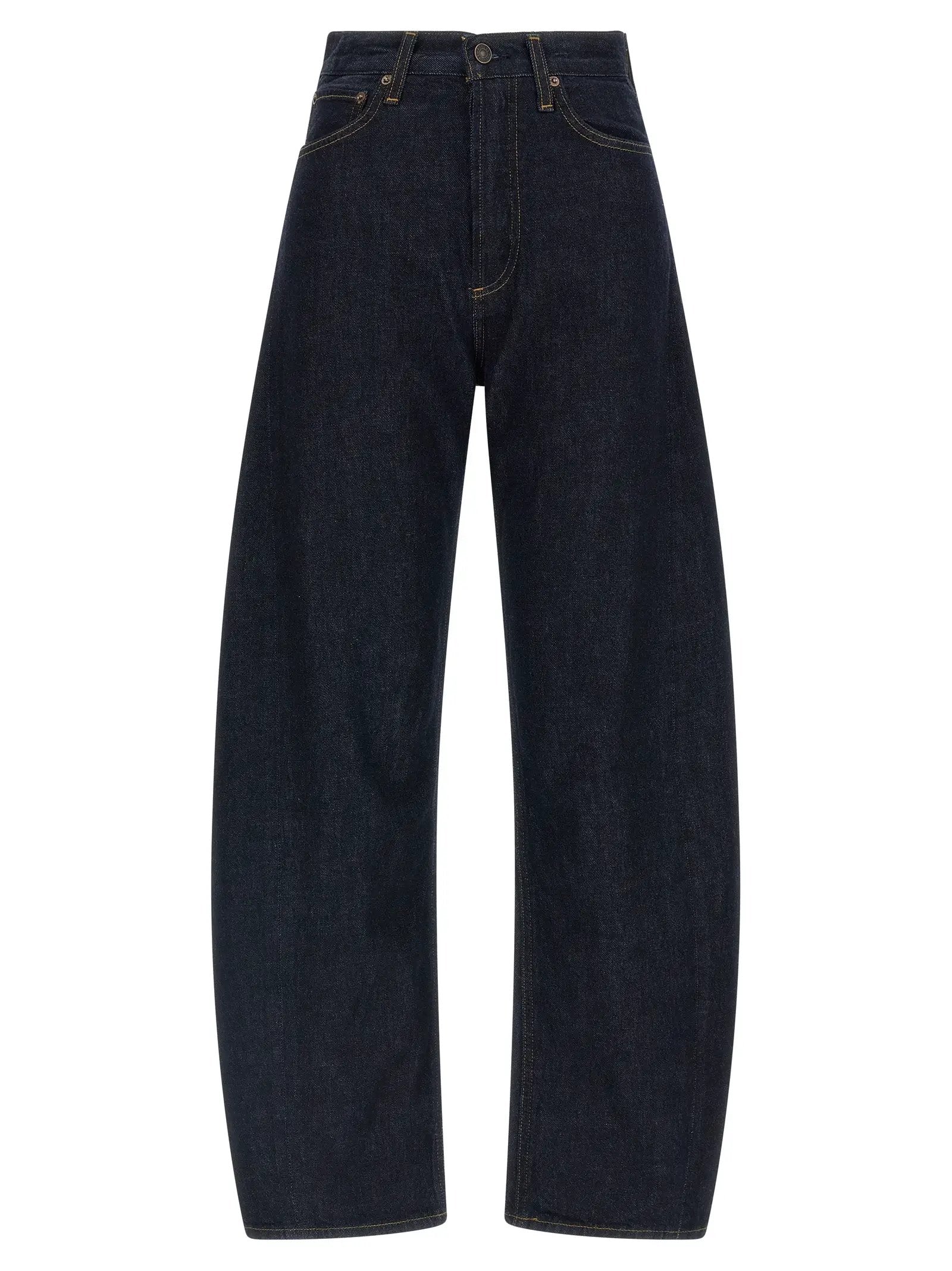 Agolde Blue Cotton High-Waisted Jean