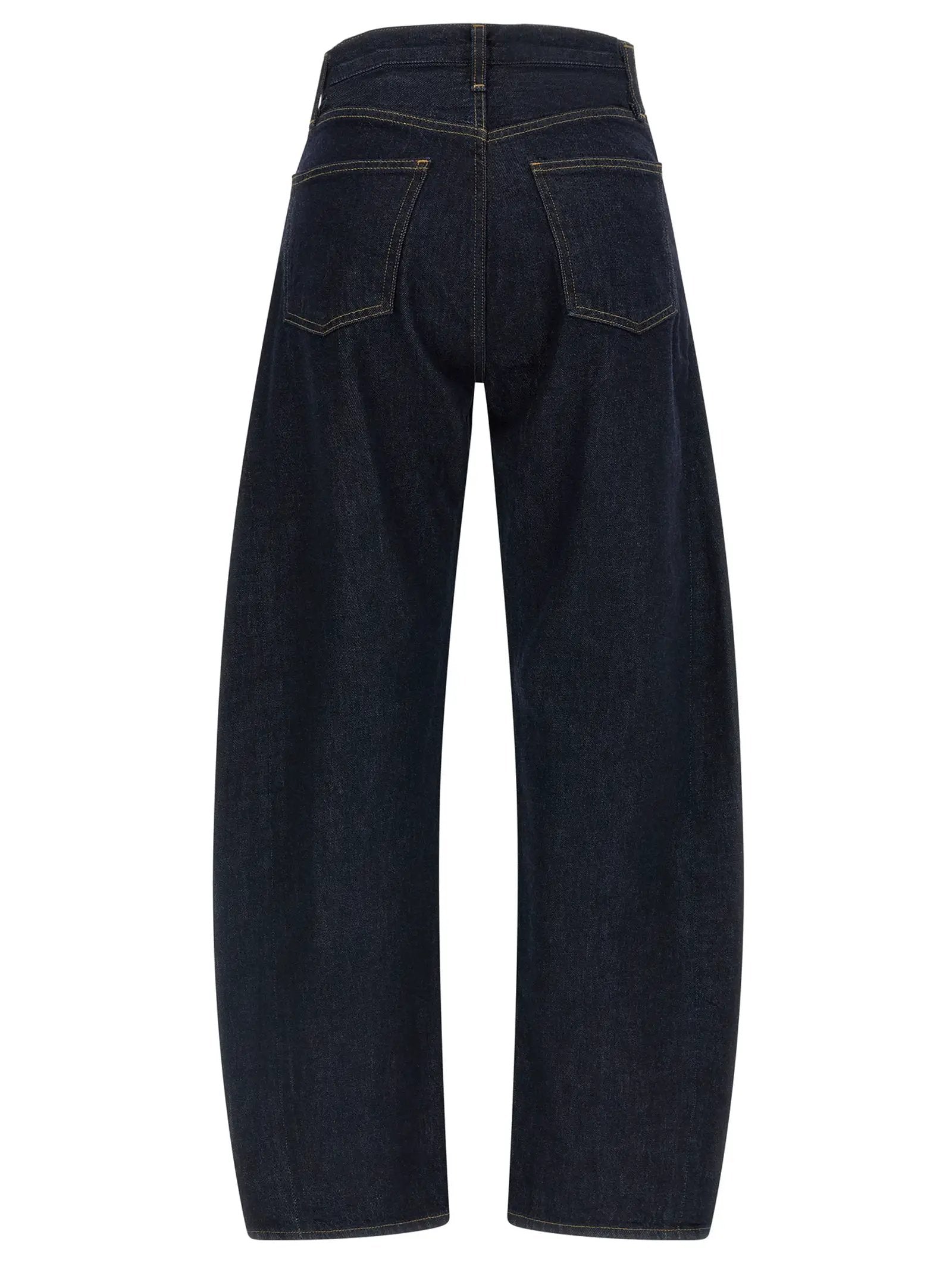 Agolde Blue Cotton High-Waisted Jean