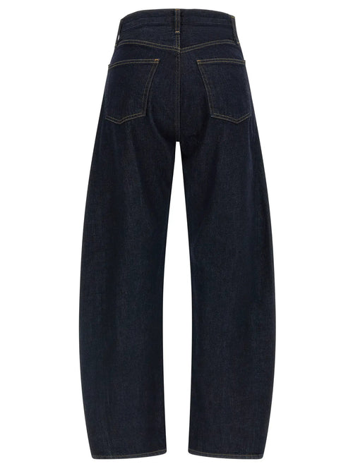 Jean taille haute Agolde en coton bleu