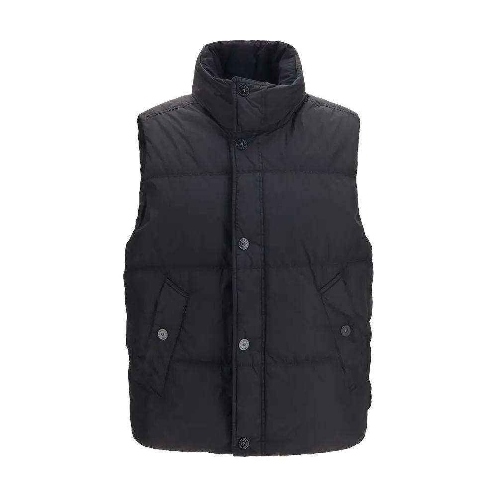 Stone Island Black Goose Down Sleeveless Jacket