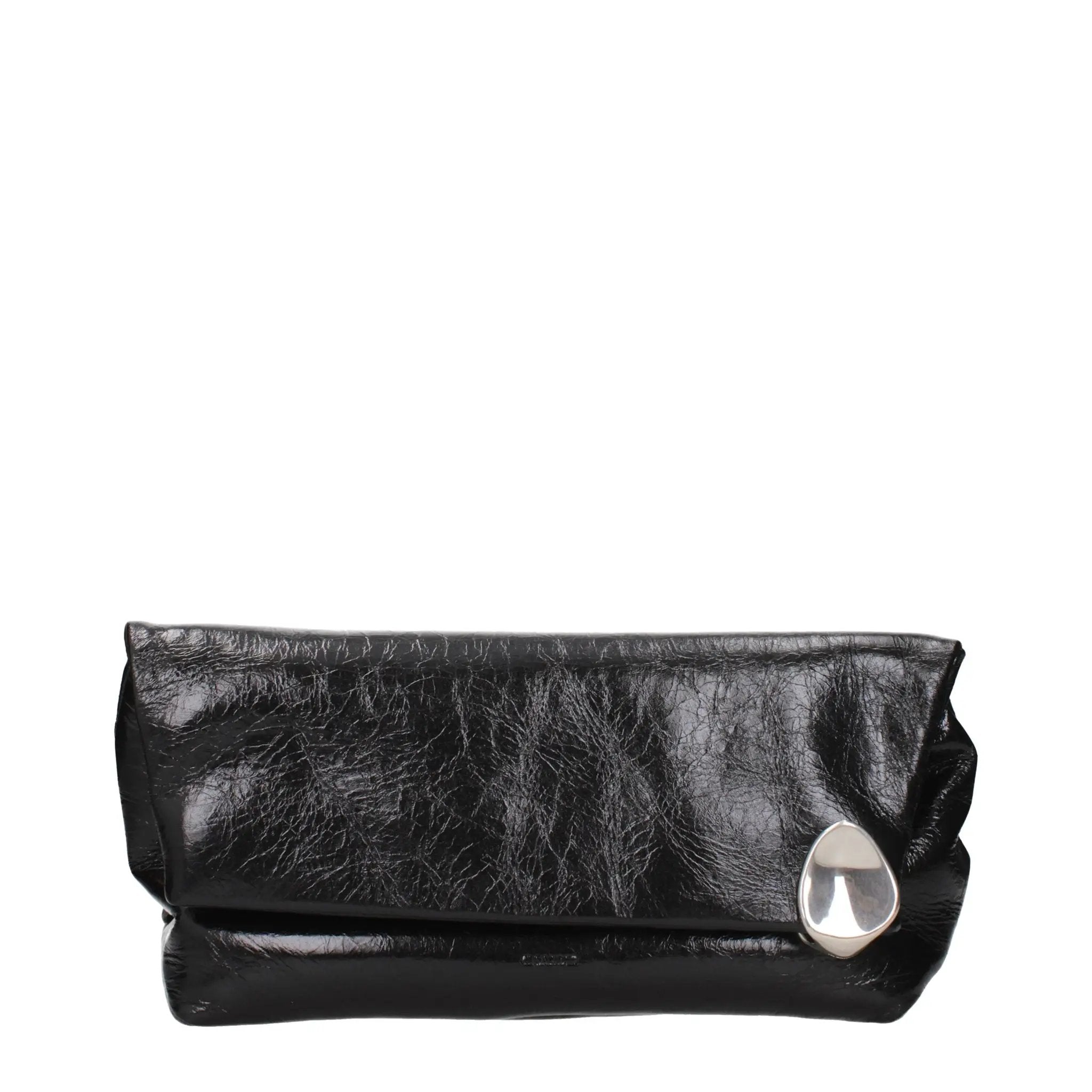 Jil Sander Black Leather Clutch Bag
