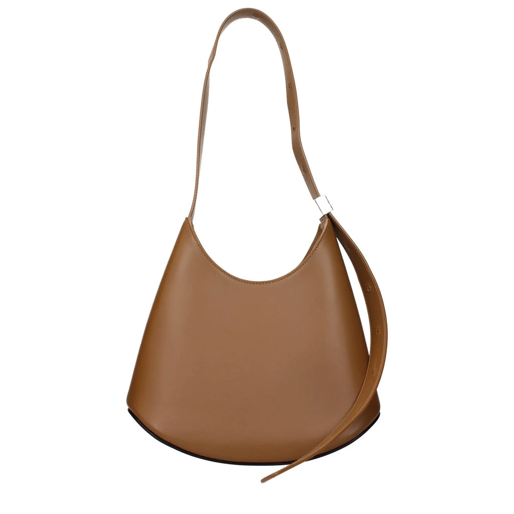 Jil Sander Brown Leather Shoulder Bag