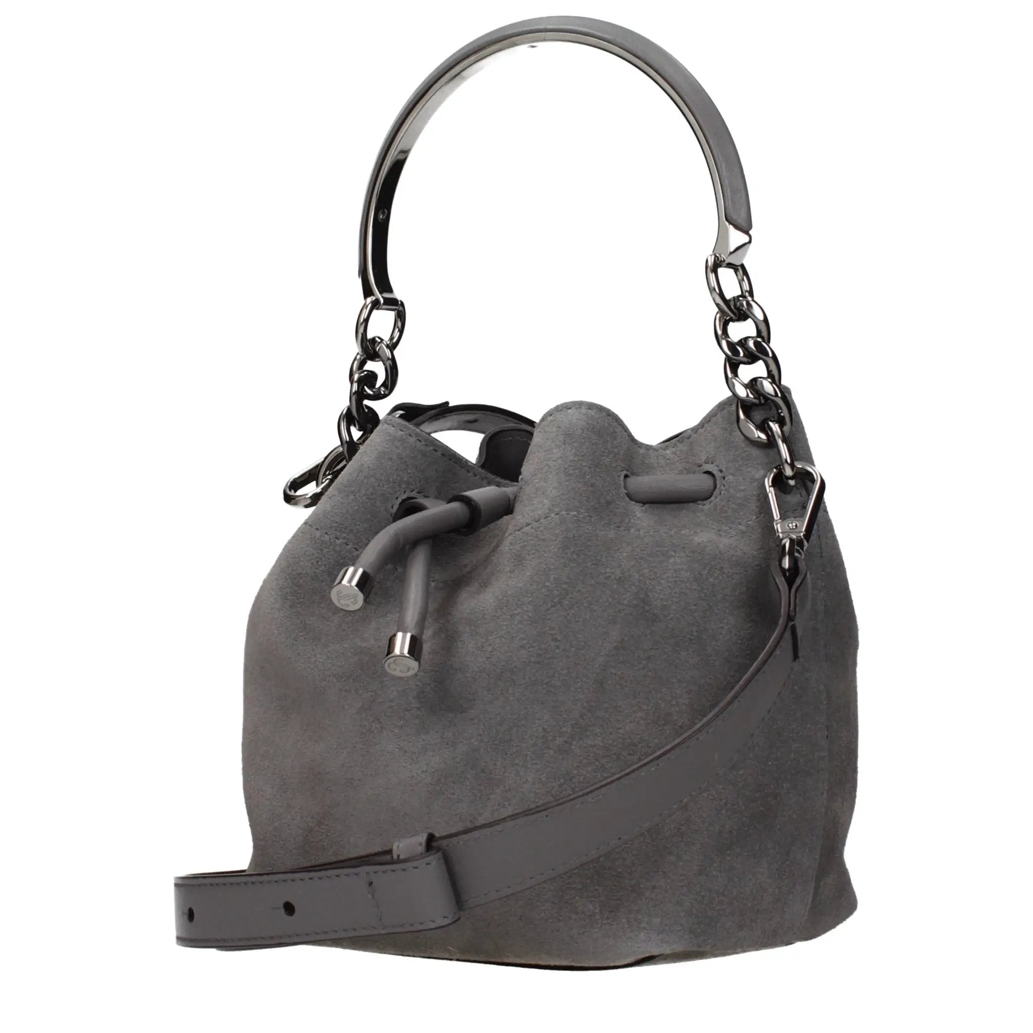 Jimmy Choo Gray Leather Handbag