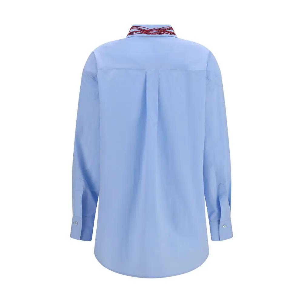 Fabiana Filippi Blue Cotton Dress Shirt