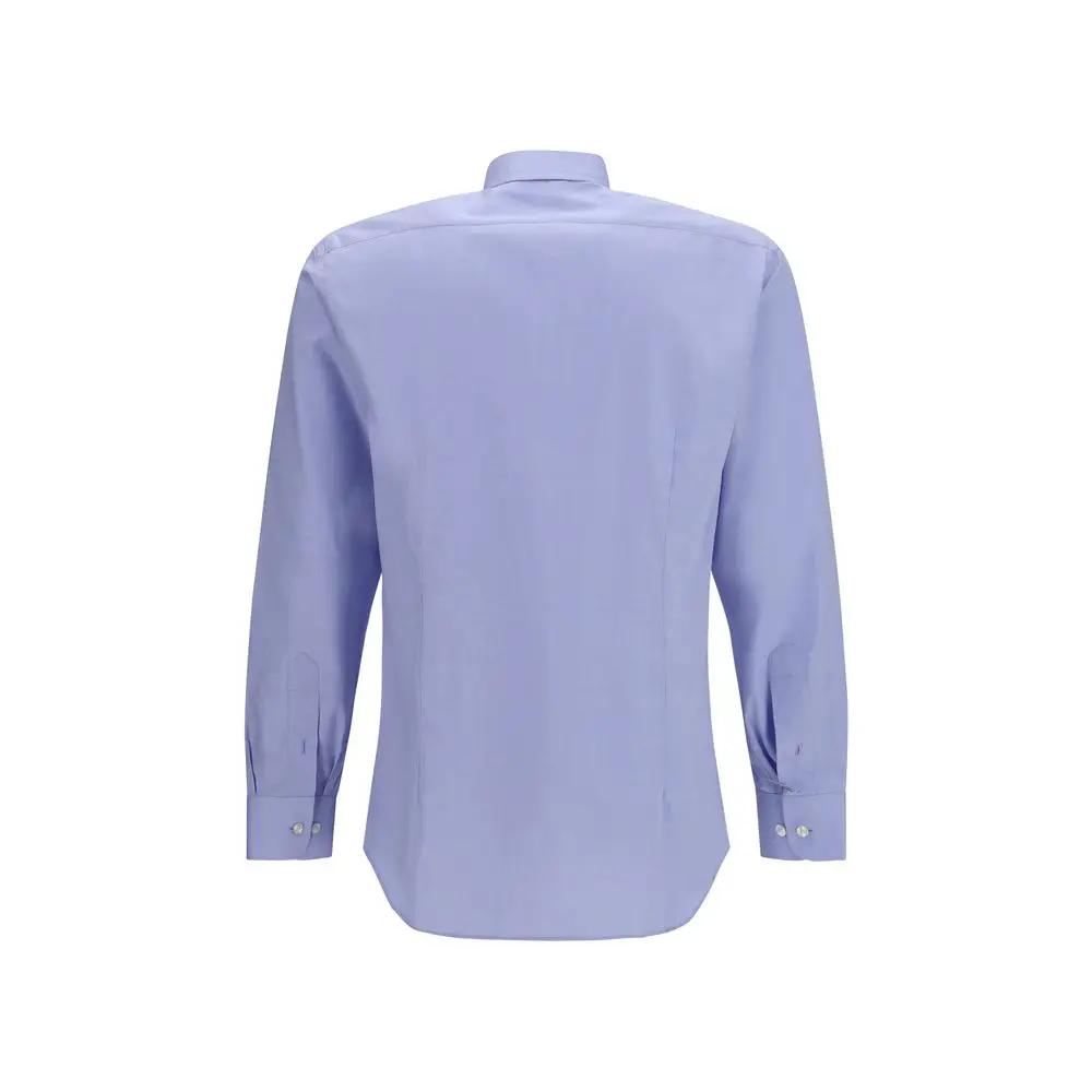 Etro Blue Cotton Dress Shirt