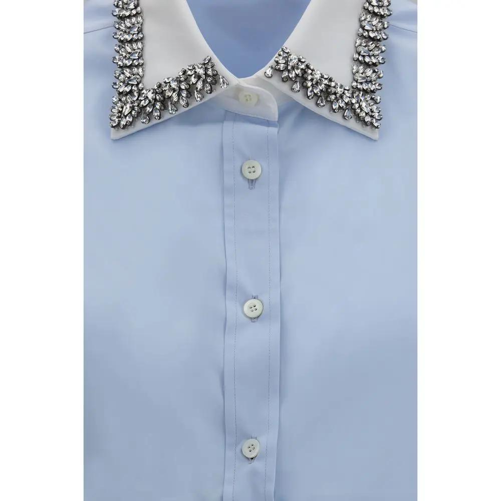 Chemise habillée Prada en coton bleu