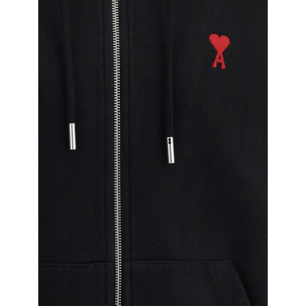 Ami Paris Black Cotton Sweatshirt