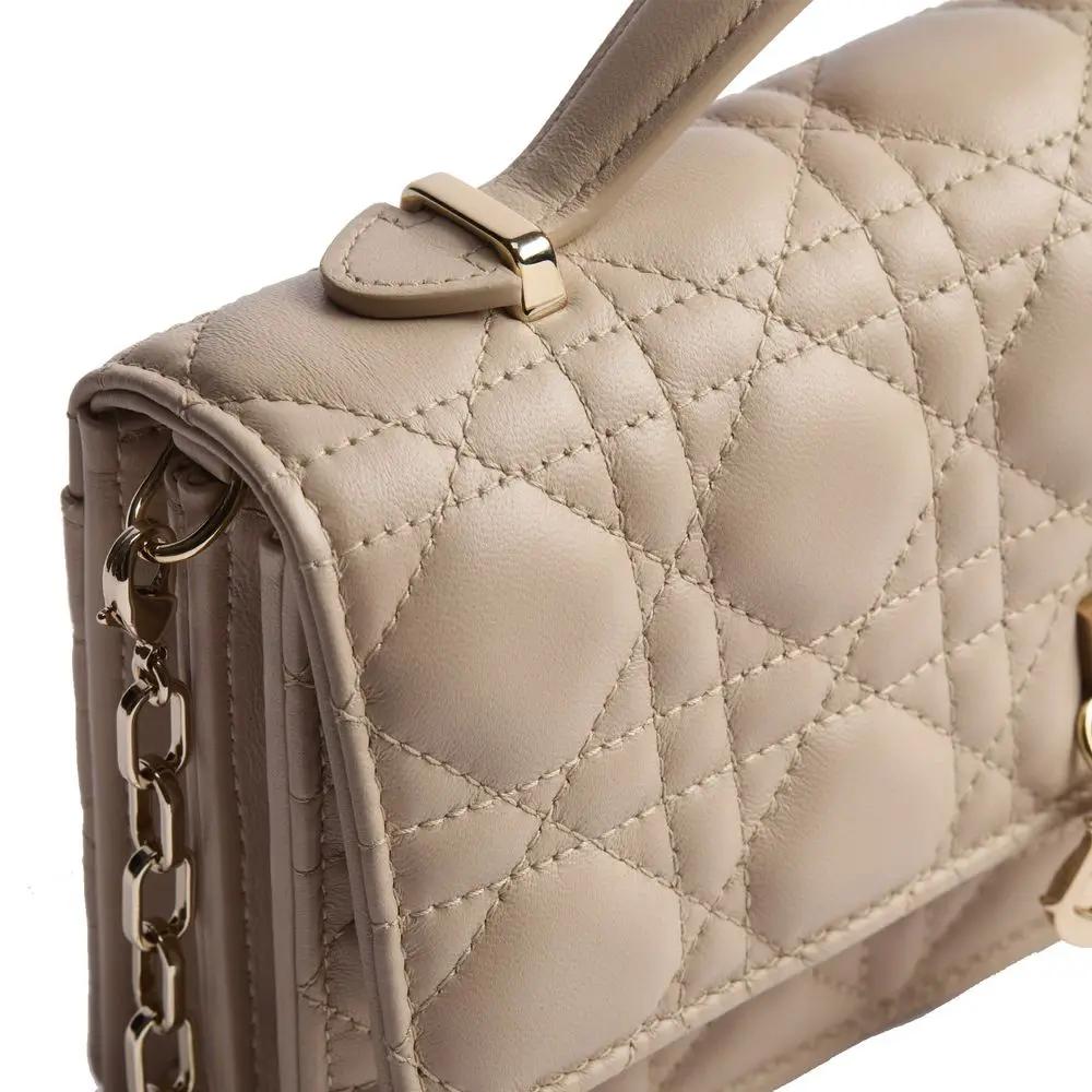 Dior Beige Leather Clutch Bag