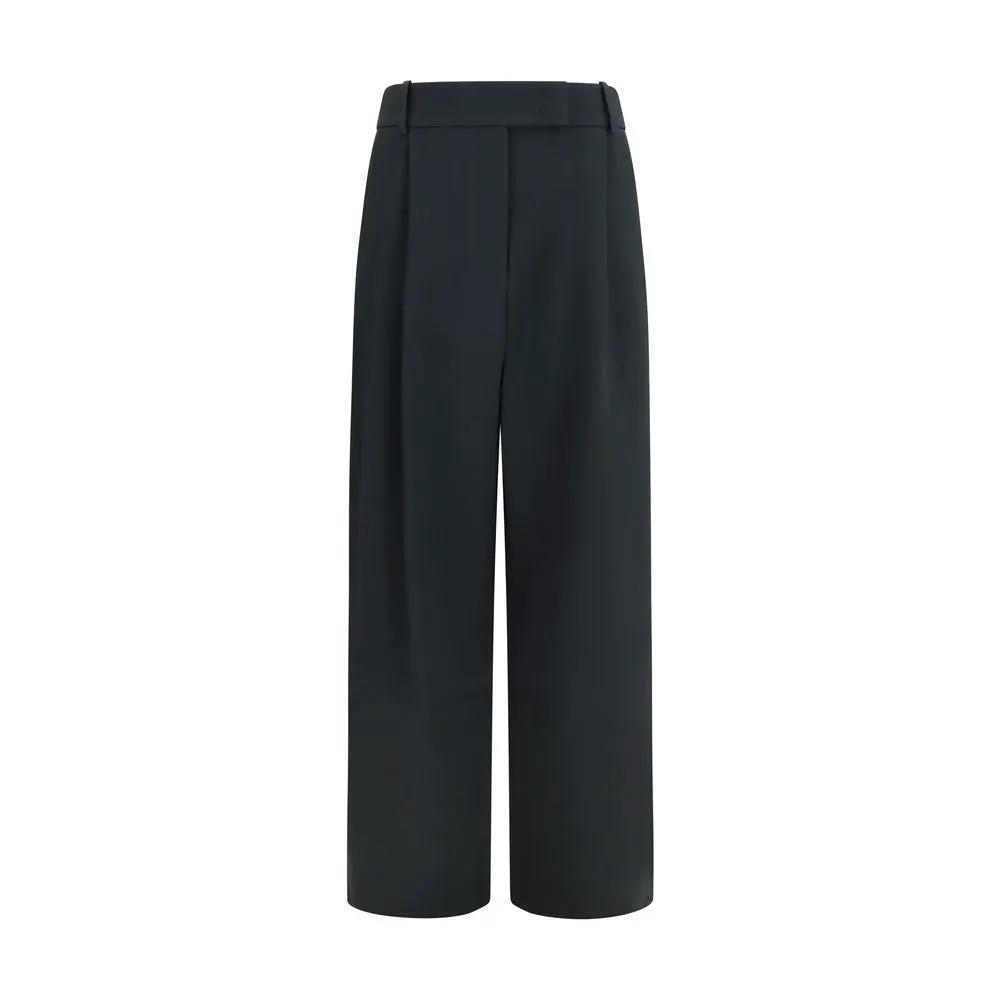 Giorgio Armani Black Silk Casual Pants