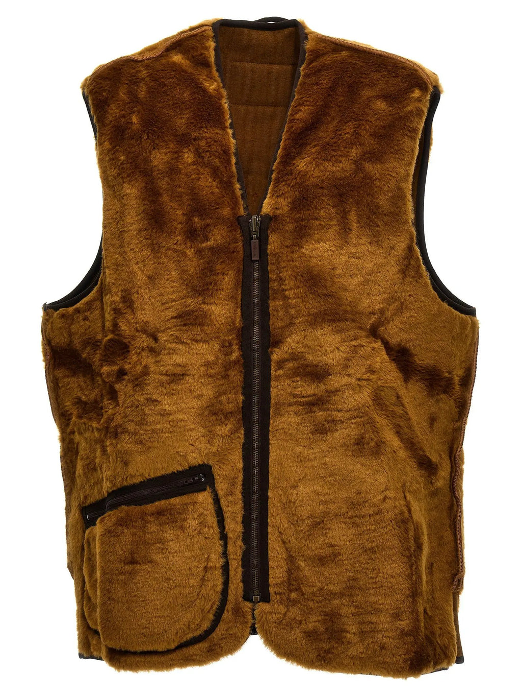 Barbour Brown Polyester Sleeveless Jacket