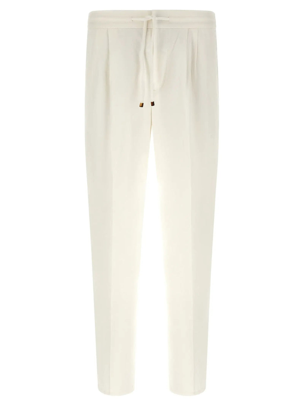 Brunello Cucinelli White Linen Casual Pants
