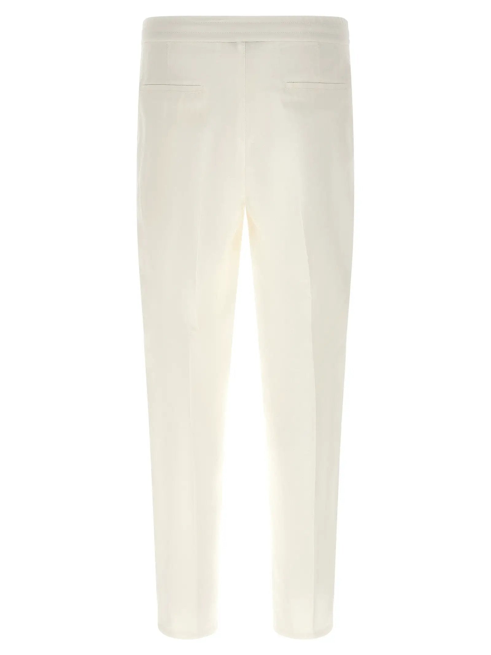 Brunello Cucinelli White Linen Casual Pants