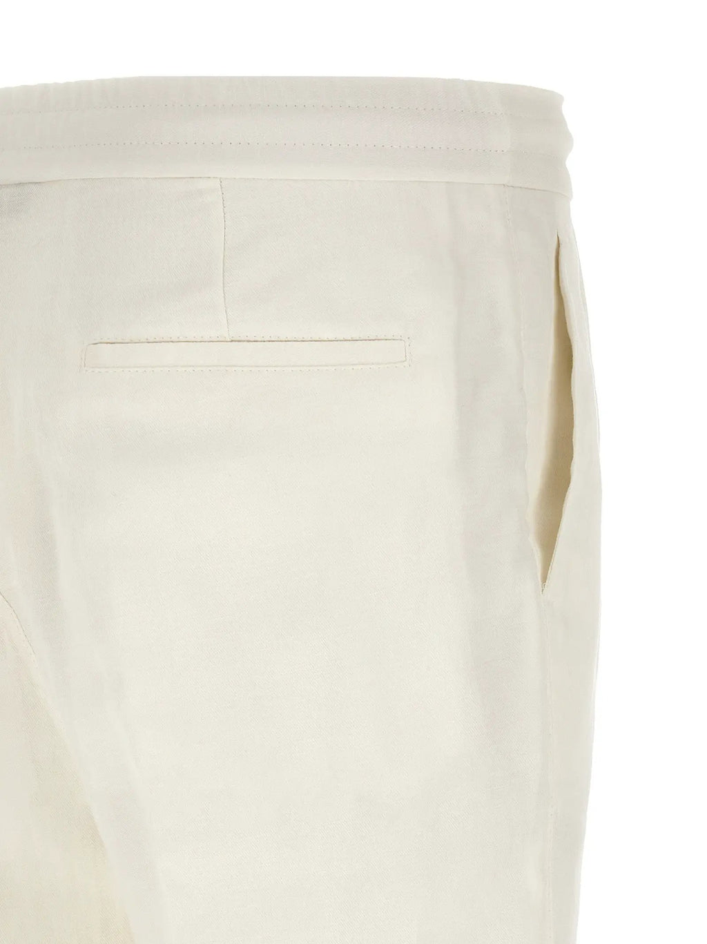 Brunello Cucinelli White Linen Casual Pants
