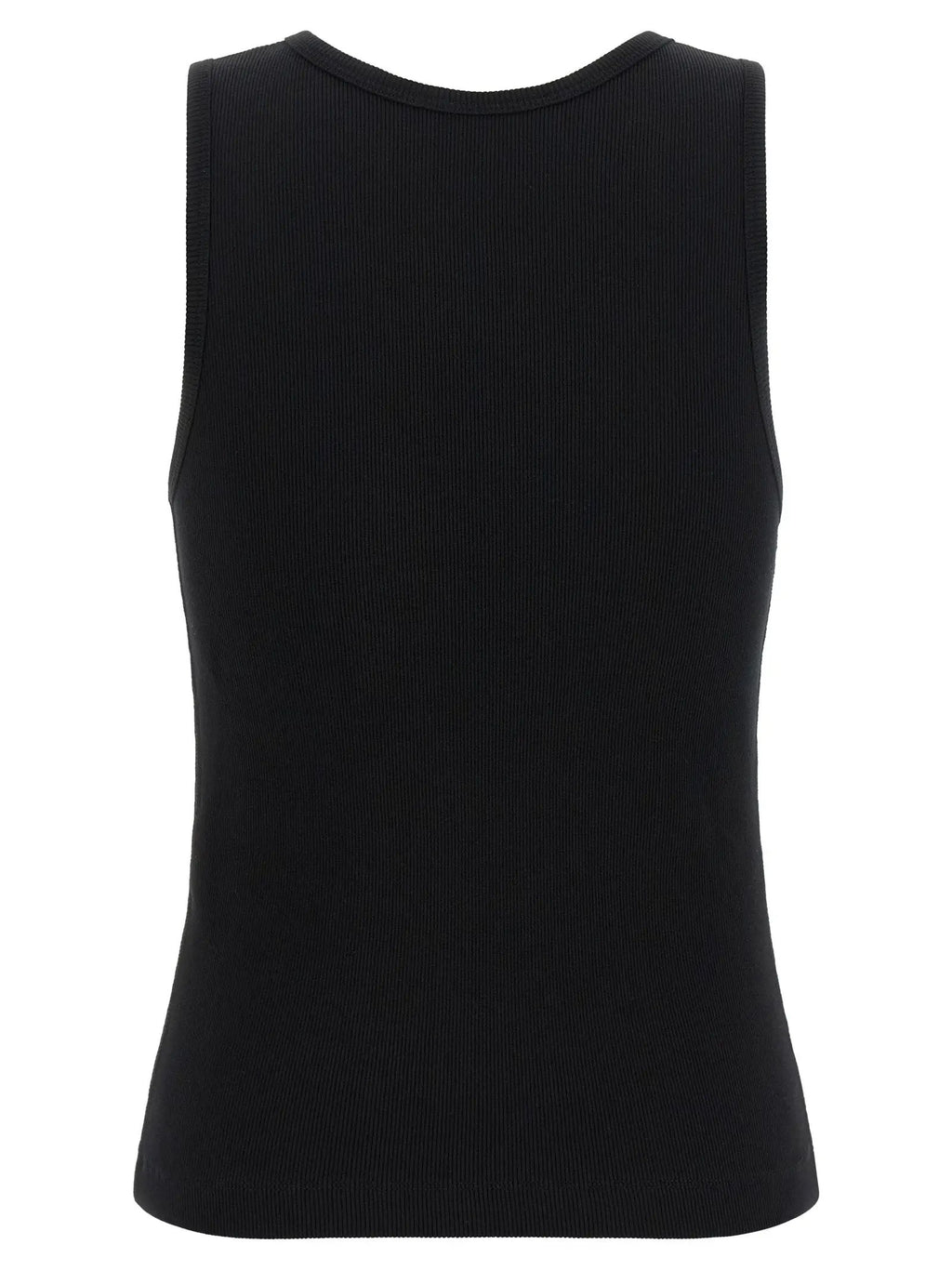 Maison Kitsuné Black Cotton Sleeveles T-Shirt