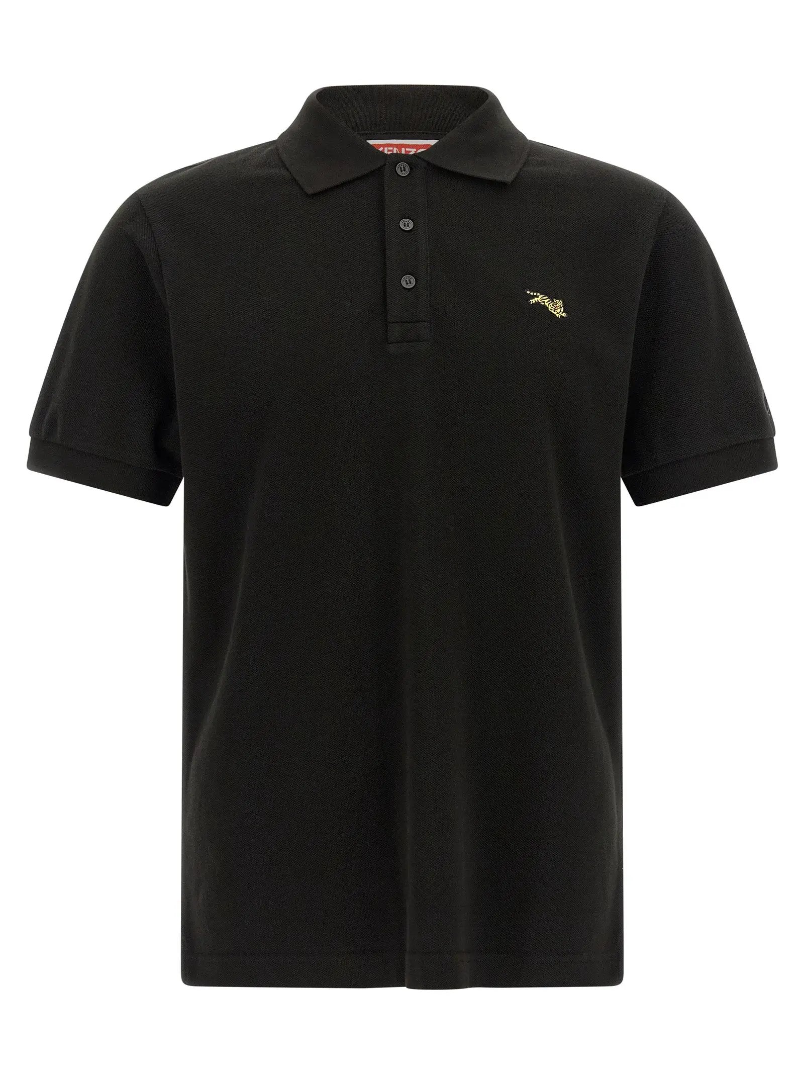 Kenzo Black Cotton Polo Shirt