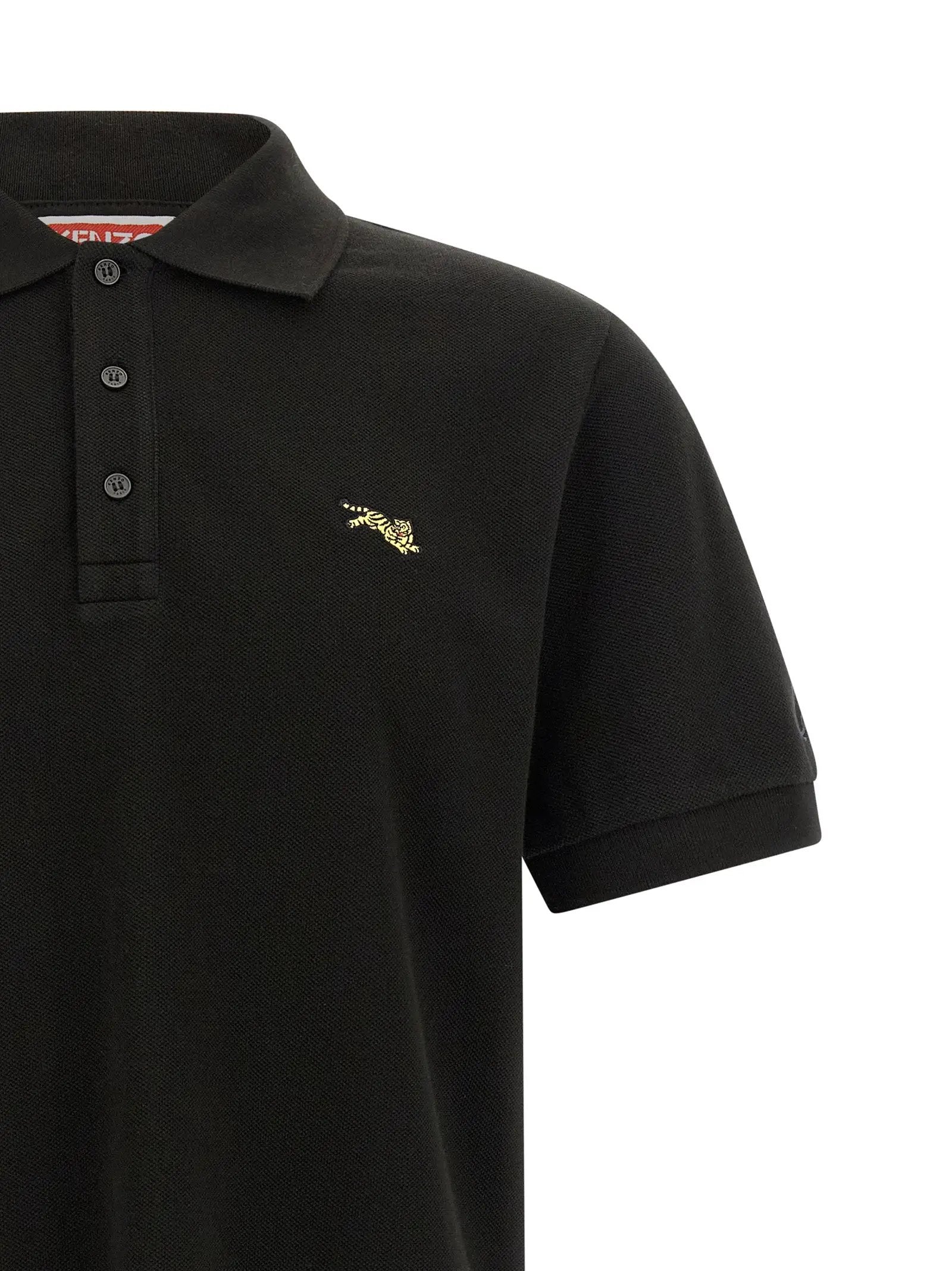 Kenzo Black Cotton Polo Shirt