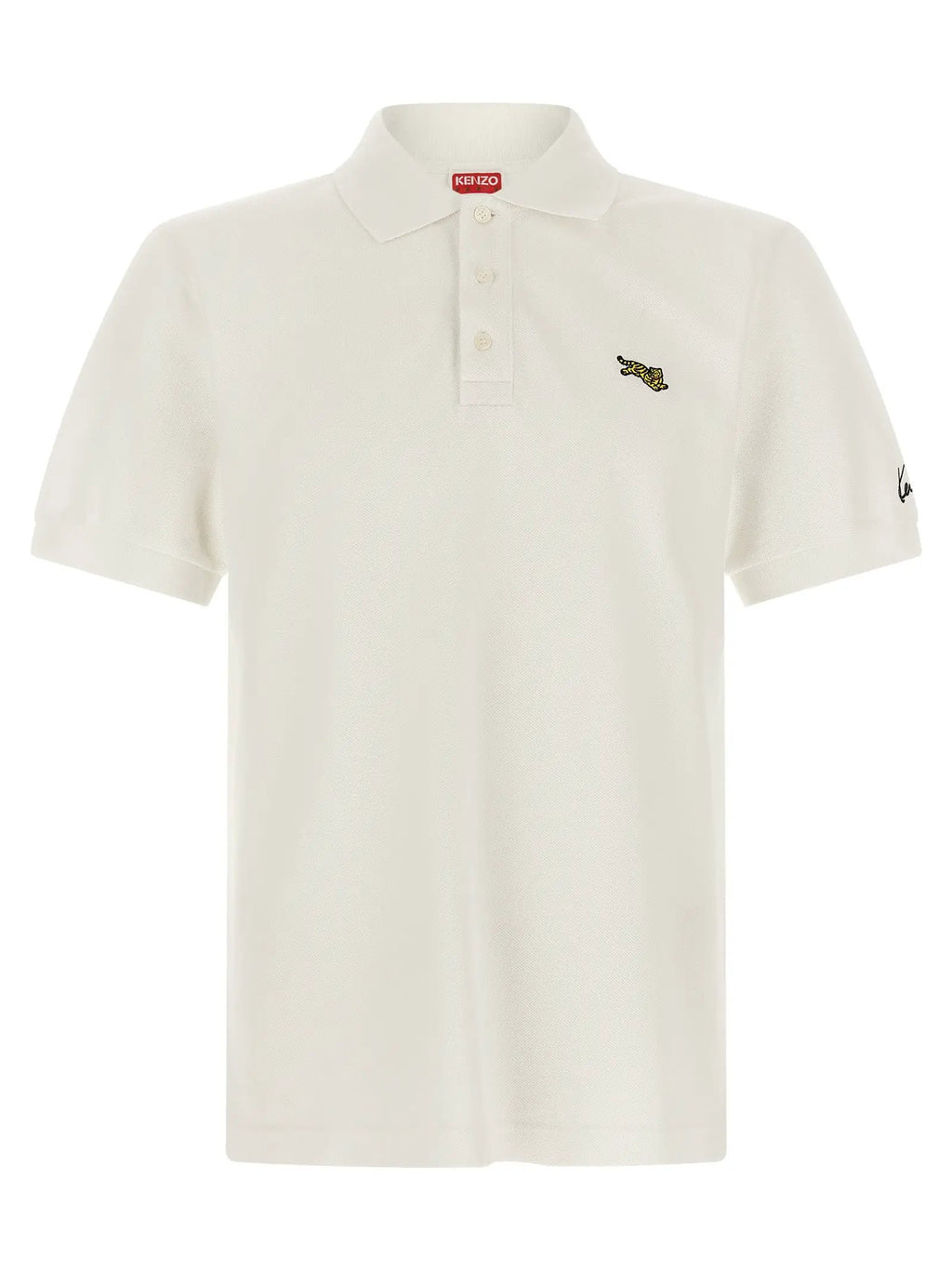 Kenzo White Cotton Polo Shirt