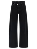 Agolde Black Cotton Relaxed Fit Jeans