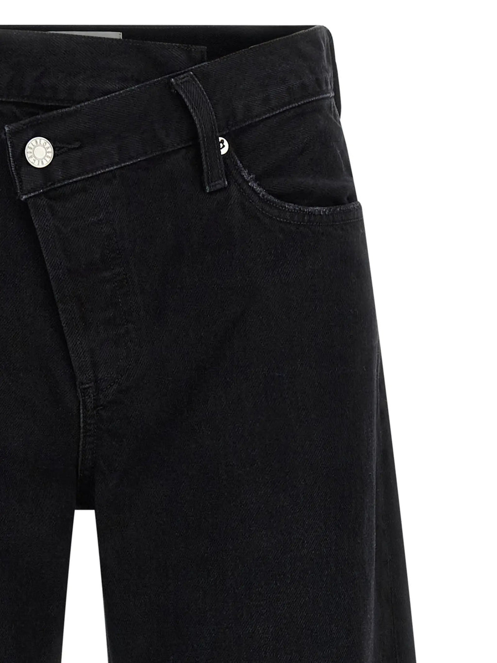 Agolde Black Cotton Relaxed Fit Jeans