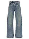 Agolde Blue Cotton Relaxed Fit Jeans