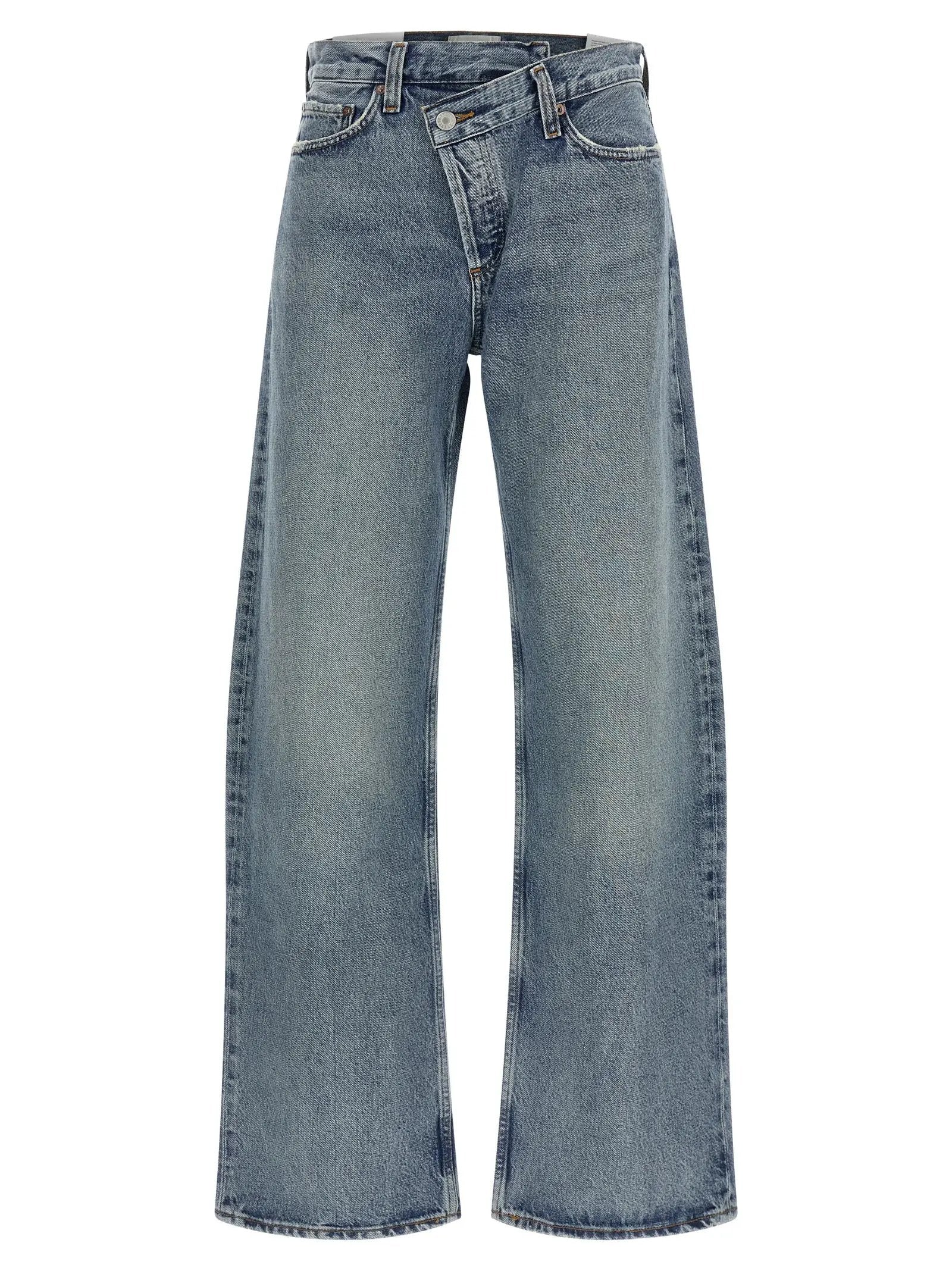 Agolde Blue Cotton Relaxed Fit Jeans