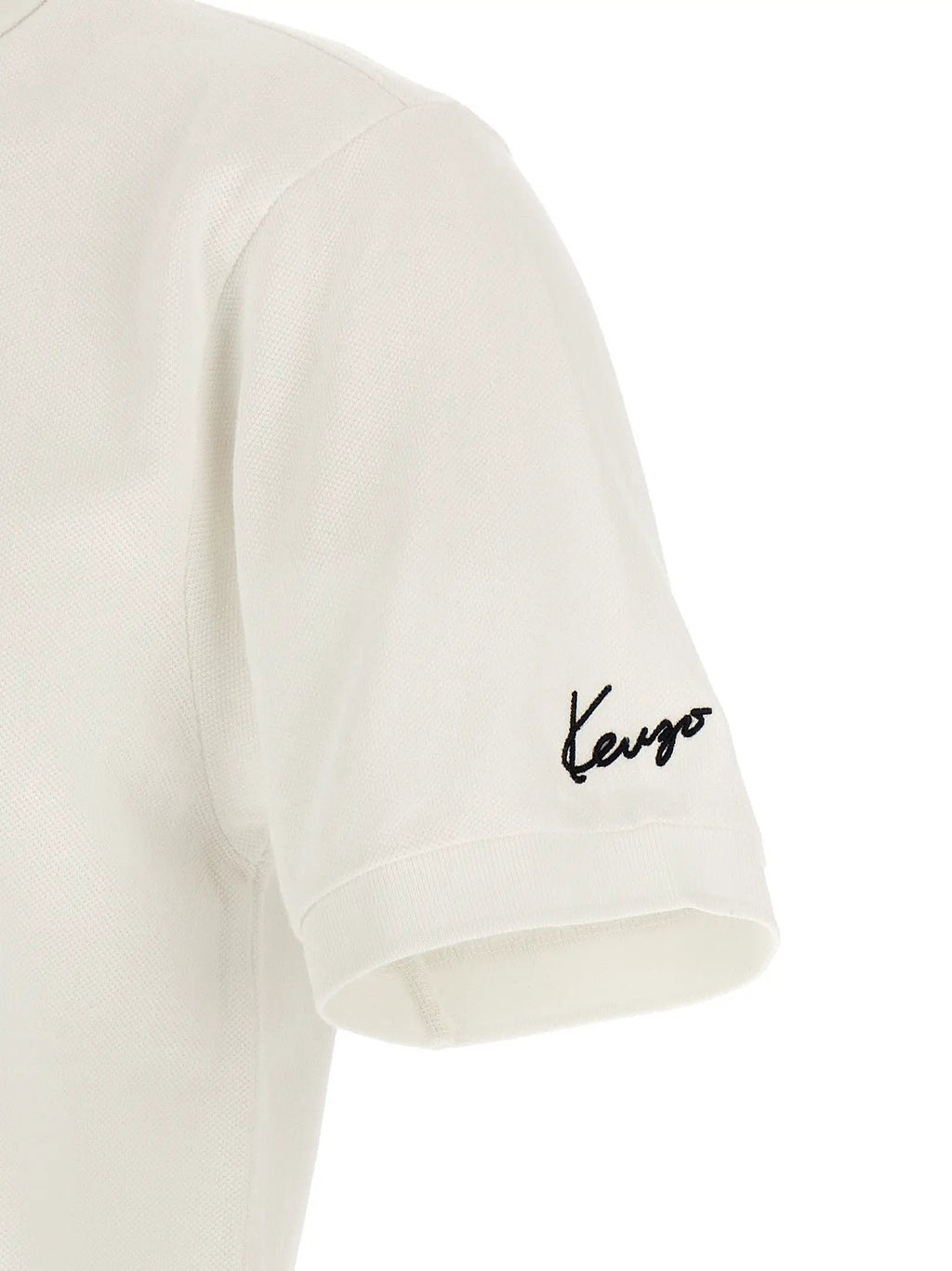 Kenzo White Cotton Polo Shirt