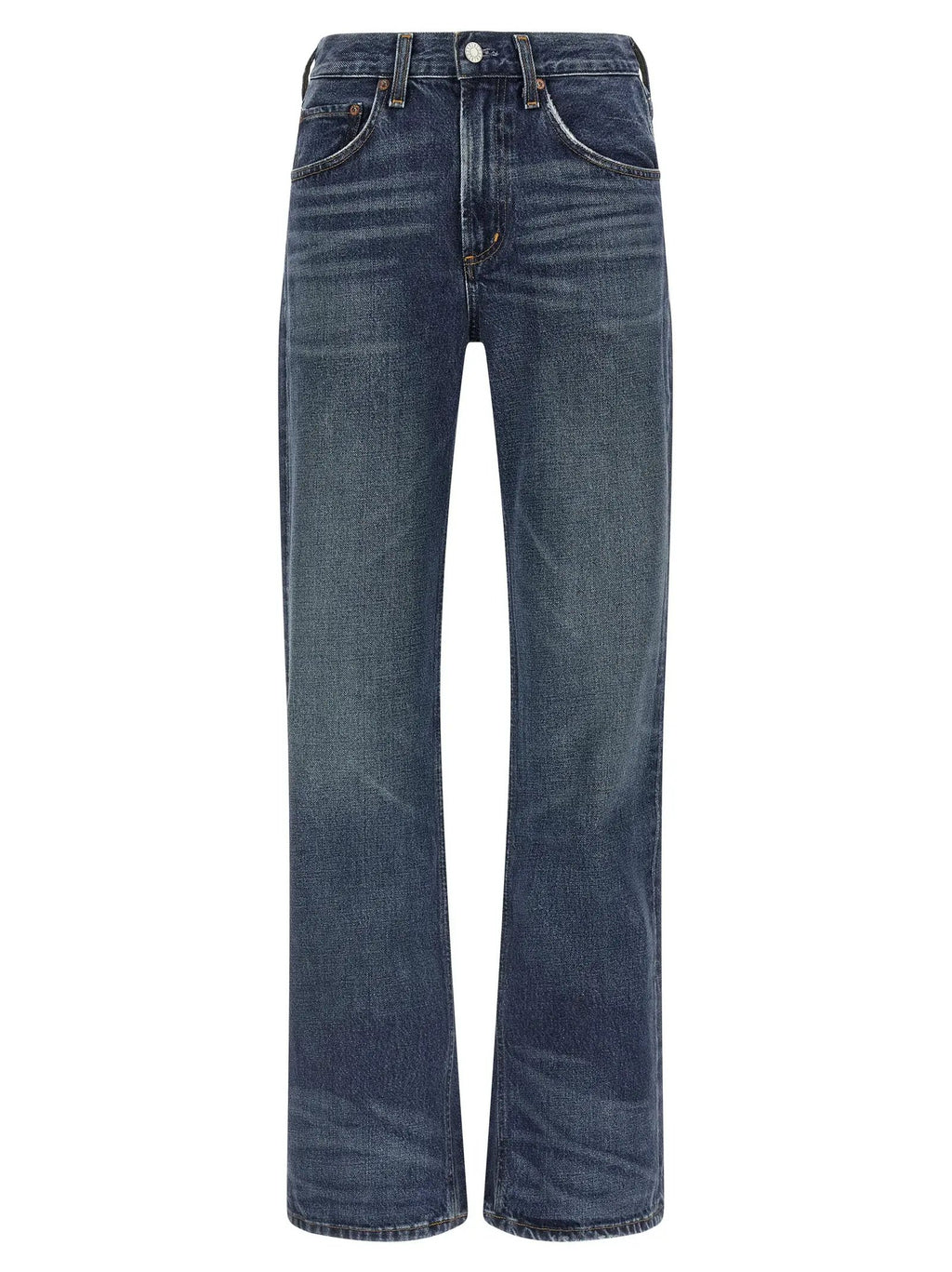 Agolde Blue Cotton Bootcut Jeans