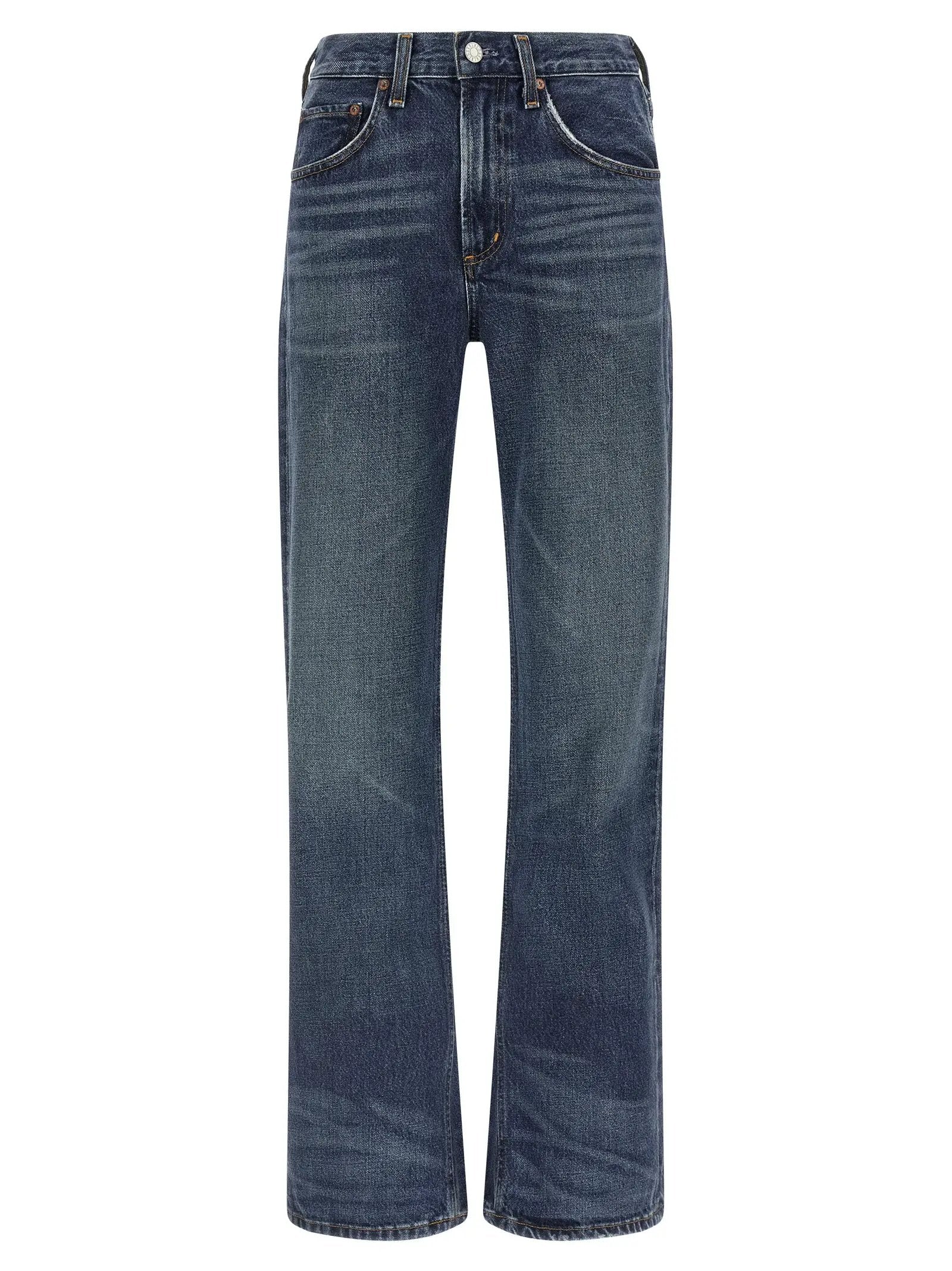 Agolde Blue Cotton Bootcut Jeans