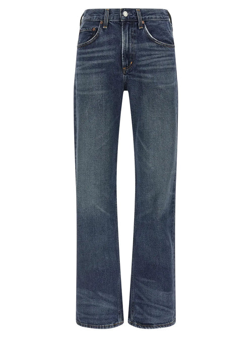 Agolde Agolde Blue Cotton Bootcut Jeans