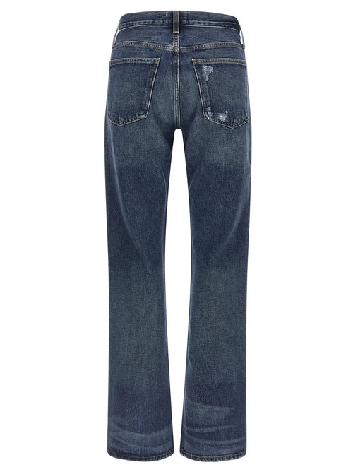 Agolde Agolde Blue Cotton Bootcut Jeans