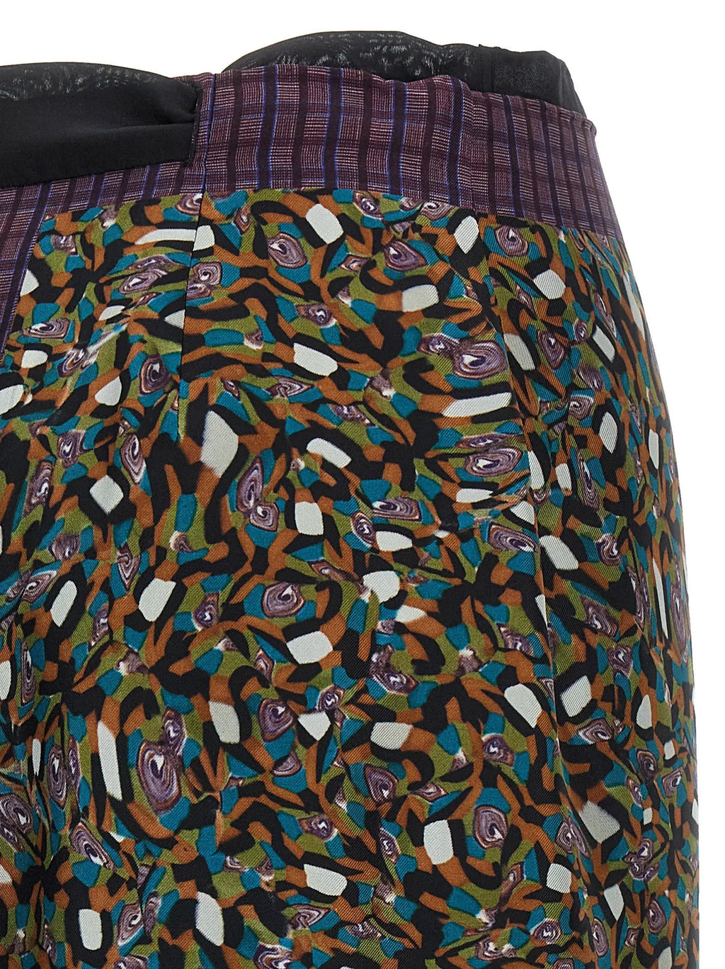 Dries Van Noten Multicolor Silk Midi Skirt